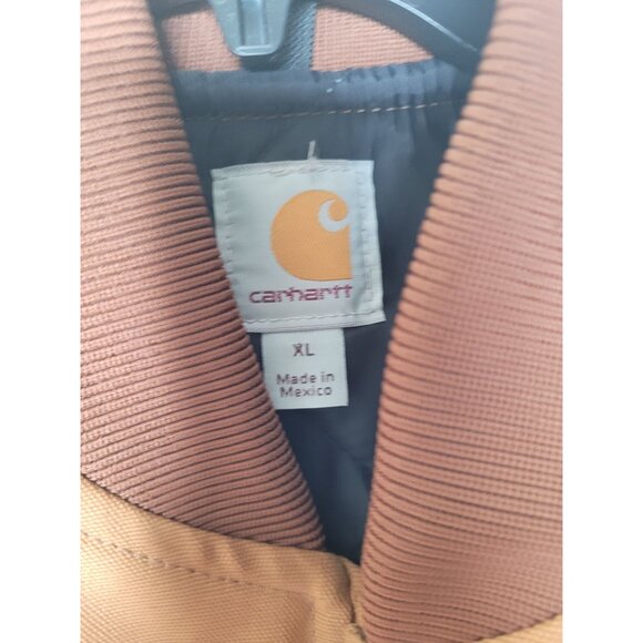 Carhartt Mens Duck Canvas Vest XL Brown Workwear 3rd Party Logo LN - Picture 5 of 8